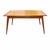Space saving burled wood top table that can fold down into a desk configuration. Spayed legs. Extended 62" W x 42" D x...
