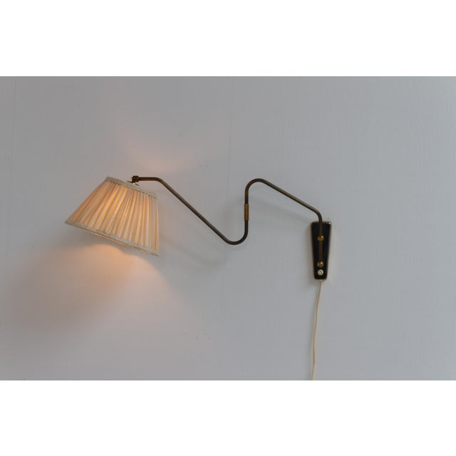 1950s Danish Articulating Brass Wall Light by Teknika, Denmark, 1950s For Sale - Image 5 of 18