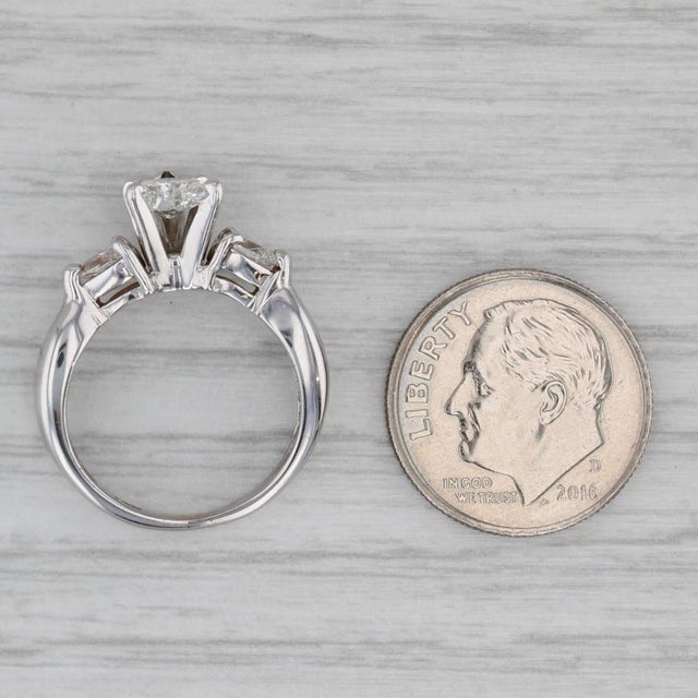 White 0.83ctw Diamond Heart Engagement Ring 14k White Gold Size 4.25 For Sale - Image 8 of 8