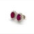 Metal Natural Ruby Diamond Earrings 14k Gold 4.04 TCW Certified For Sale - Image 7 of 11