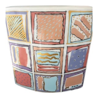 Dorothy Hafner for Rosenthal Studio Linie Postmodern Porcelain Vase, 1980s For Sale