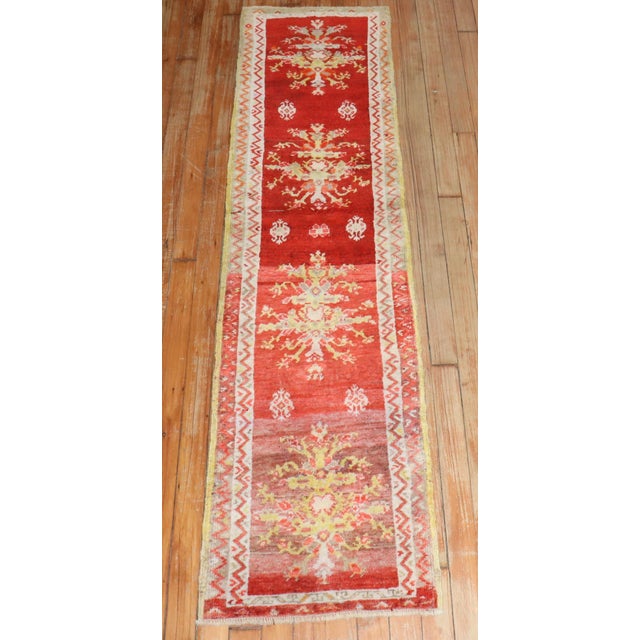 An early fine narrow and small Turkish Sivas runner 1'6'' x 5'10''