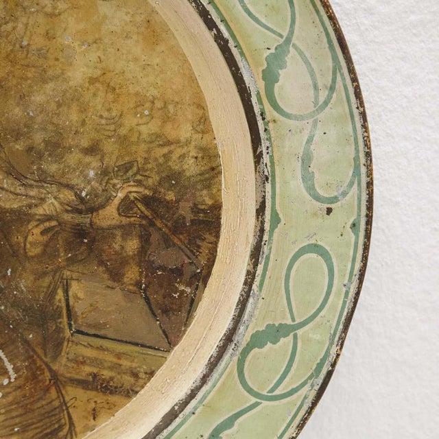 19th Century Art Nouveau Metal Plate by R. Casas and C. Miró For Sale - Image 4 of 10