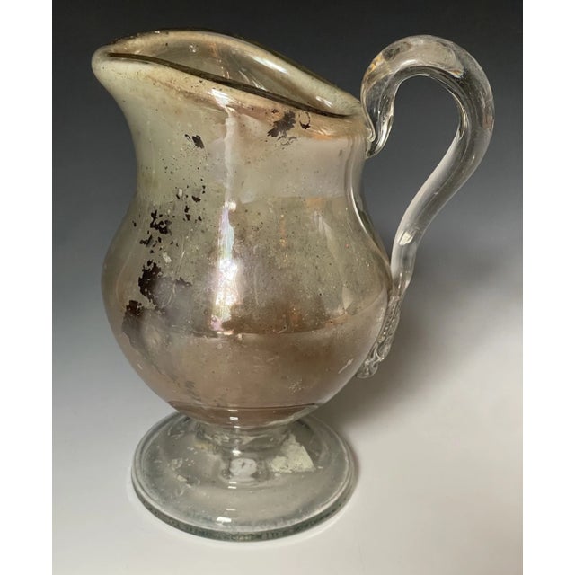 Welcome to Celestial Nonesuch For Sale Today: RARE Antique Mercury Glass Pitcher New England / Boston Sandwich Applied...