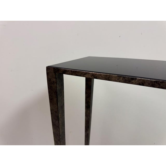 Forged Steel Console Table in the style of Jean Michel Frank, 2000s For Sale - Image 13 of 17