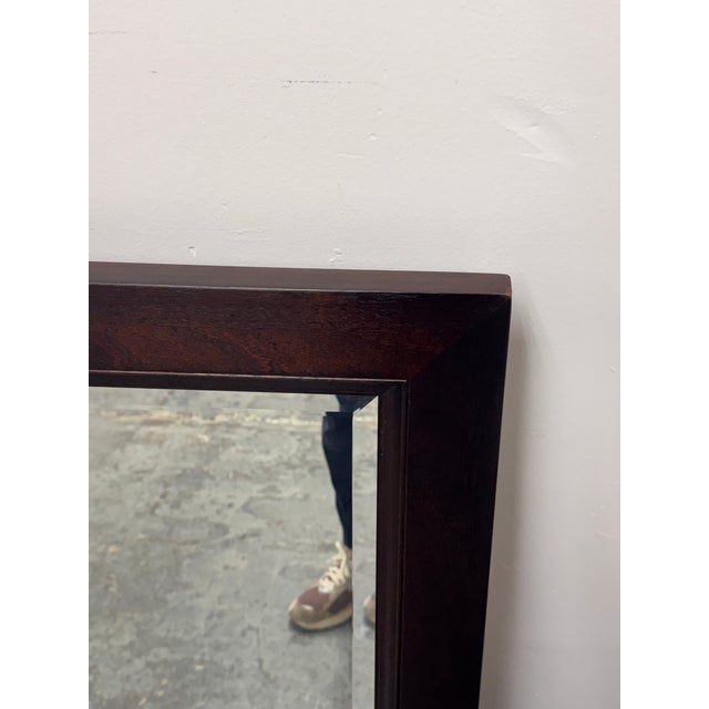 Restoration Hardware Michaels Furniture Beveled Wood Mirror For Sale - Image 9 of 12