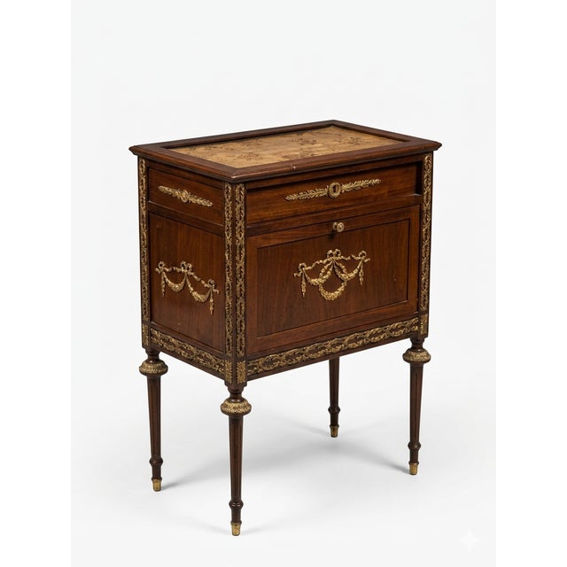 Large Antique Nightstand, 1900 For Sale - Image 4 of 4
