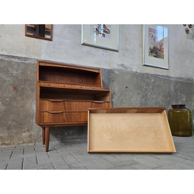 Mid-Century Danish Secretary in Teak, 1960s For Sale - Image 12 of 13