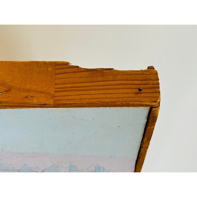 Blue Vintage 1960s Multi-Colored Abstract Oil Painting by Frederic M. Faillace For Sale - Image 8 of 9