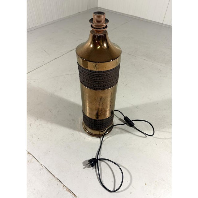 Large Copper Hued Table Lamp by Bitossi for Bergboms, Sweden, 1960s For Sale - Image 15 of 18