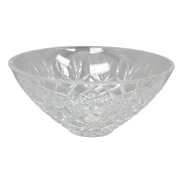 Late 20th Century Waterford Cut Crystal Lead Glass 10" Centerpiece "Gallagher" Bowl For Sale