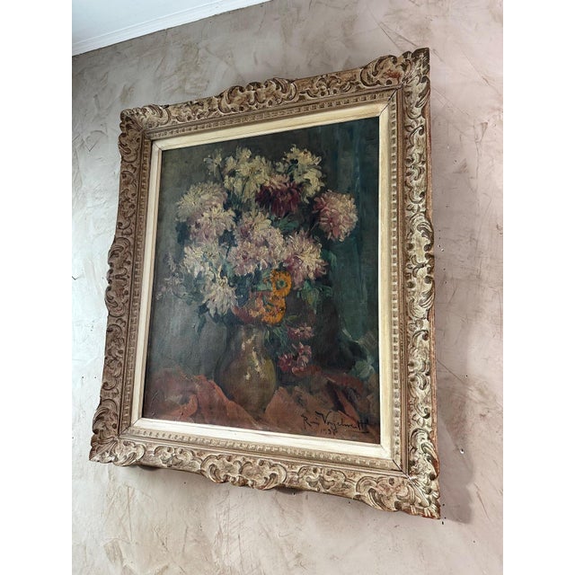 René Vogelweith, Still Life, 1930, Oil on Canvas For Sale - Image 3 of 8