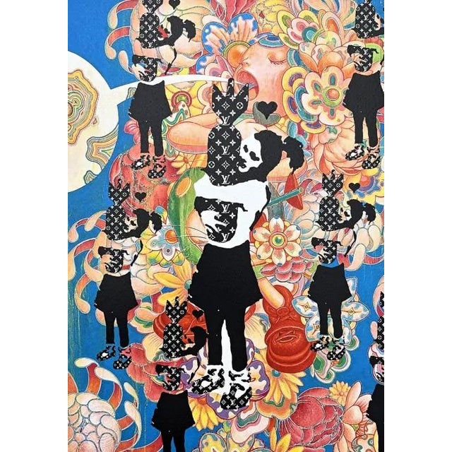 Death NYC - Banksy Bomb love girls - limited edition with certificate Paper: Fine art 300 gsm paper. Numbered 14/100,...