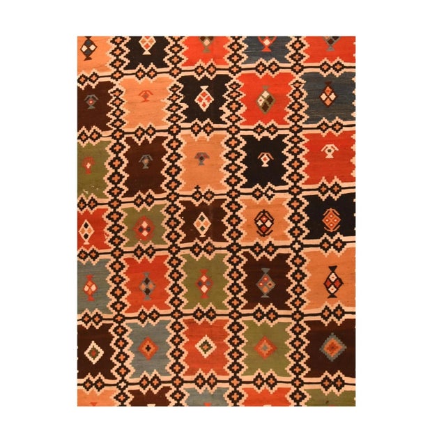 Traditional Antique Qashqai Kilim Rug 5'7'' x 10'9'' For Sale - Image 3 of 3