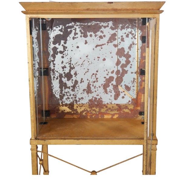 Early 20th Century Directoire Style Gilt Metal & Eglomise Mirrored Glass Vintrine For Sale - Image 5 of 5