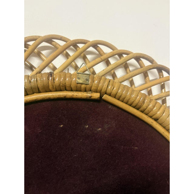 Vintage Wicker Mirror, 1960 For Sale - Image 12 of 14