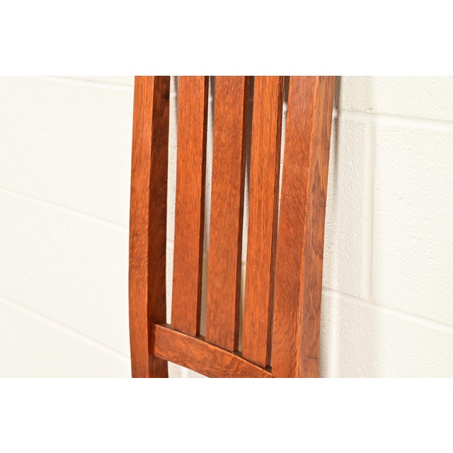 Stickley Brothers Antique Mission Oak Arts & Crafts Side Chair or Desk Chair, Circa 1910 For Sale - Image 9 of 14