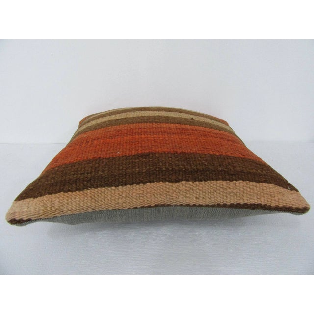 Handmade decorative pillow cover made from a vintage Turkish kilim rug. Backed with good quality cotton fabric. Pillow...