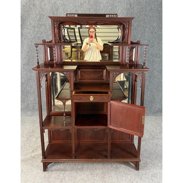 Circa 1885 Mahogany Display Stand Étagère For Sale - Image 4 of 14