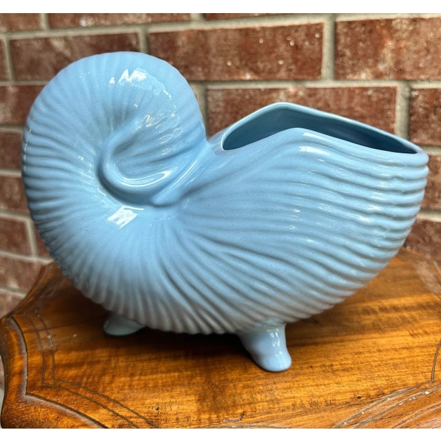 Vintage Porcelain Nautilus Shell Cachepot For Sale In Houston - Image 6 of 7
