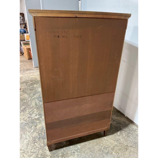 1970s Drexel Flip Down Walnut Secretary Desk For Sale - Image 10 of 13