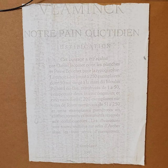Mid 20th Century Pair of Maurice De Vlaminck Limited Edition Village Road Prints — Framed, Numbered, Vintage French Editions For Sale - Image 14 of 17