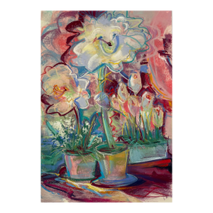 Susan Glendenning Amaryllis Botanical Pastel