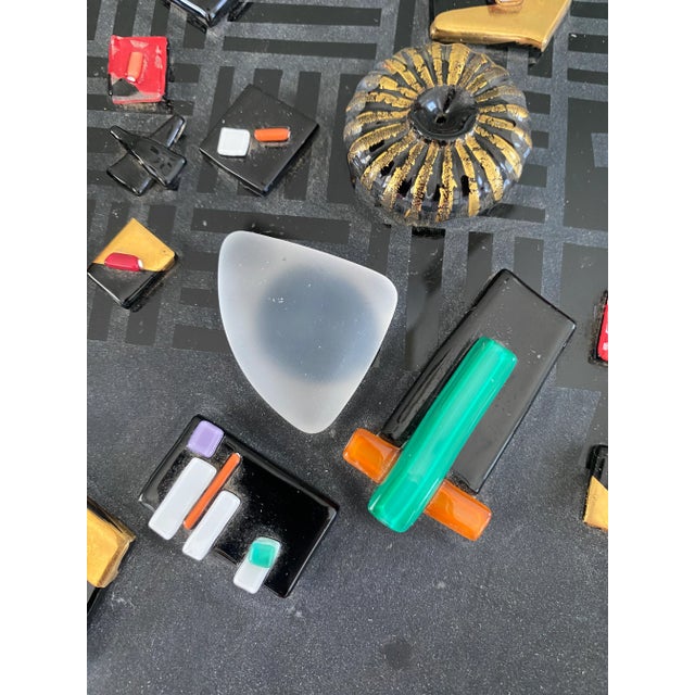 Black 1998 Large David Garcia Glass Charger Plate, Signed For Sale - Image 8 of 12