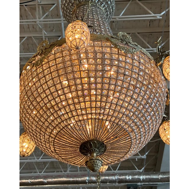 1970s 1990s Jumbo Oversized Empire Deer Head 12 Lights Chandelier For Sale - Image 5 of 6
