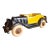Rare 6" Deluxe Size Hubley Take-a-Part Roadster Yellow & Black Cast Iron 1933 For Sale