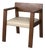 Vintage Italian Armchair in Wood and Leather, 1980s For Sale