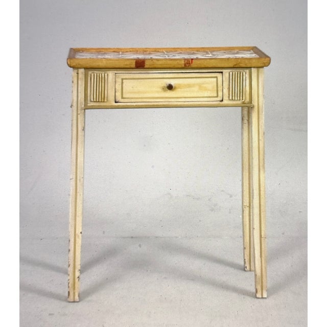 Cream Faience Console Table, 1810 For Sale - Image 8 of 9