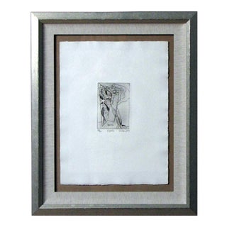 Modern Stanley Hayter Etching W/Archival Frame For Sale