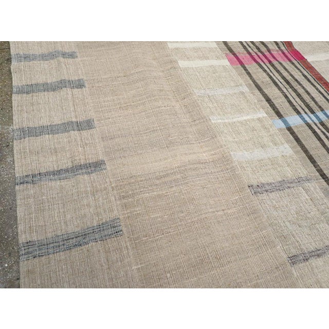 Mid-Century Modern Galerie Shabab Collection Mid-20th Century Turkish Flatweave Kilim Room Size Rug For Sale - Image 3 of 8