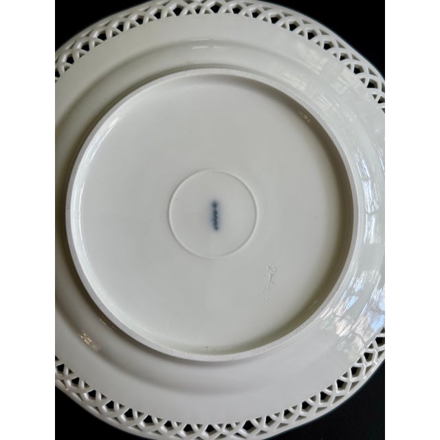 White 19th C. KPM Pierced White Porcelain Cabinet Plates, Set of 3 For Sale - Image 8 of 9