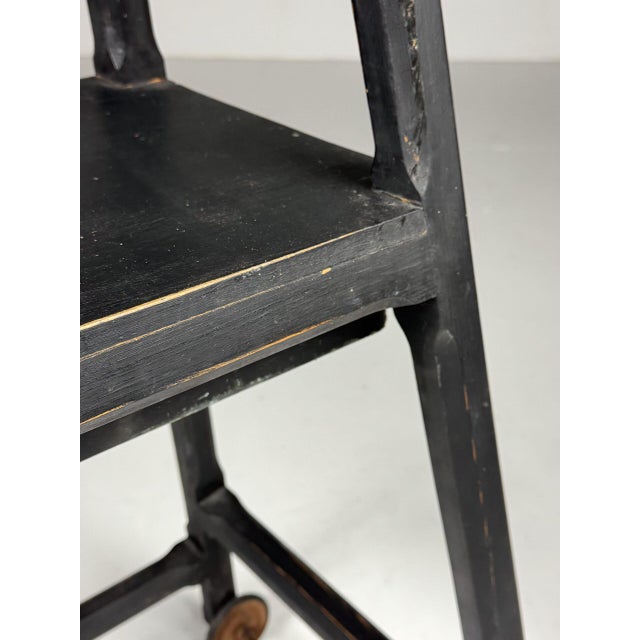 Wood Black Column Sculpture Stand For Sale - Image 7 of 17