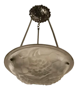 French Art Deco Chandelier Signed "Ros"