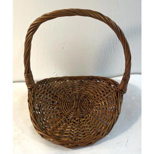 Boho Chic Vintage Flower Basket For Sale - Image 3 of 8