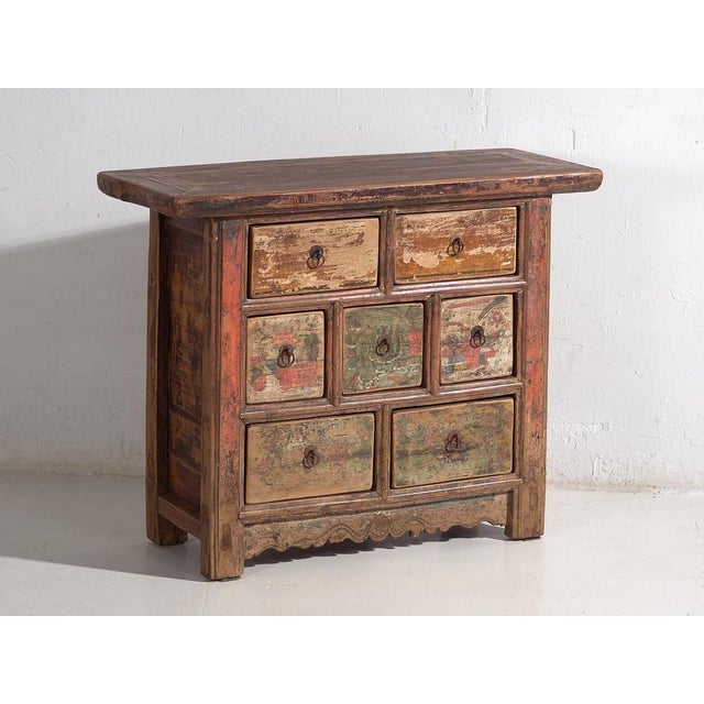 Antique Asian sideboard (c.1900) Dimensions: Width: 97 cm Depth: 36 cm Height: 77 cm Style: Qing Materials and techniques:...