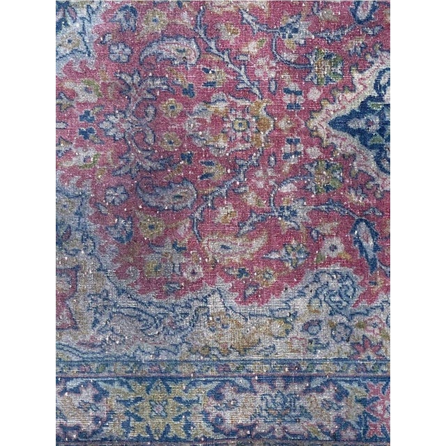 Red 1960s Vintage Old Persian Tabriz Area Rug 3x6 For Sale - Image 8 of 10