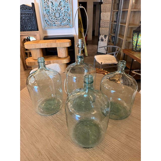 Early 21st Century Vintage Hand-Blown Glass Jug For Sale - Image 5 of 5