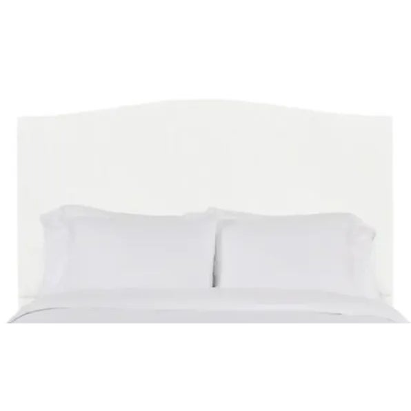 Hazel California King Headboard, Ivory Linen For Sale