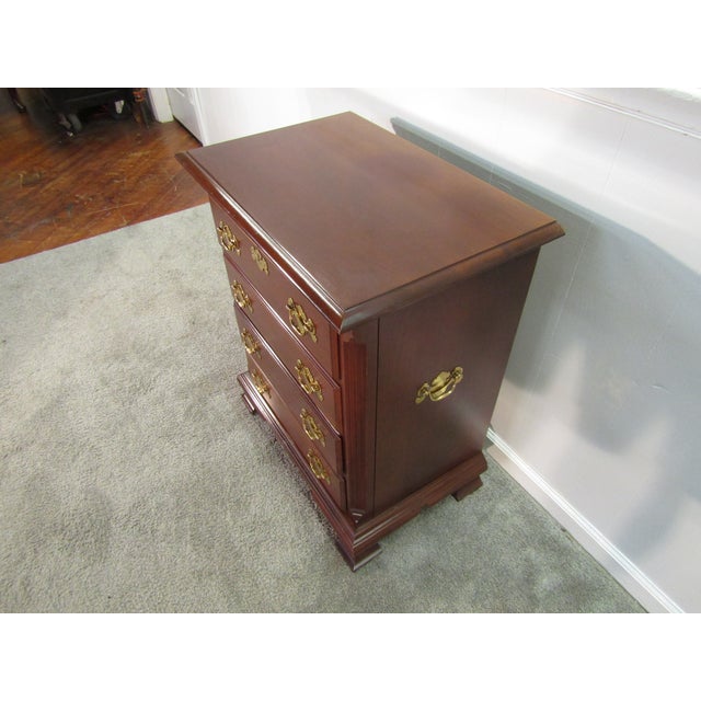 Traditional Colonial Furniture Solid Cherry Nightstand For Sale - Image 3 of 6