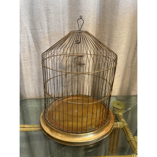 1940s Brass French Birdcage For Sale - Image 5 of 5