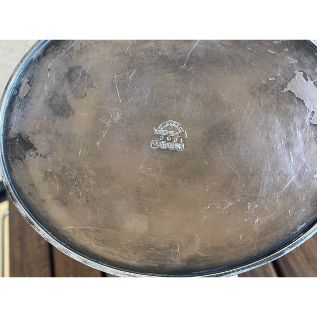 Metal Farmhouse Arts & Crafts English Derby s.p. Co Intl. Figural Repousse Village Vase For Sale - Image 7 of 7