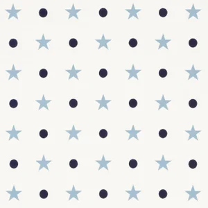 Sample - Schumacher Etoiles Et Points Wallpaper in Blues