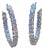10.5 Carat Diamond Inside Out Hoop Gala Cocktail Earrings in 14 Karat White Gold For Sale