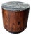 Harvey Probber Style Rosewood Drum Side Table / Bar Cabinet With Silver Wave Marble Top For Sale