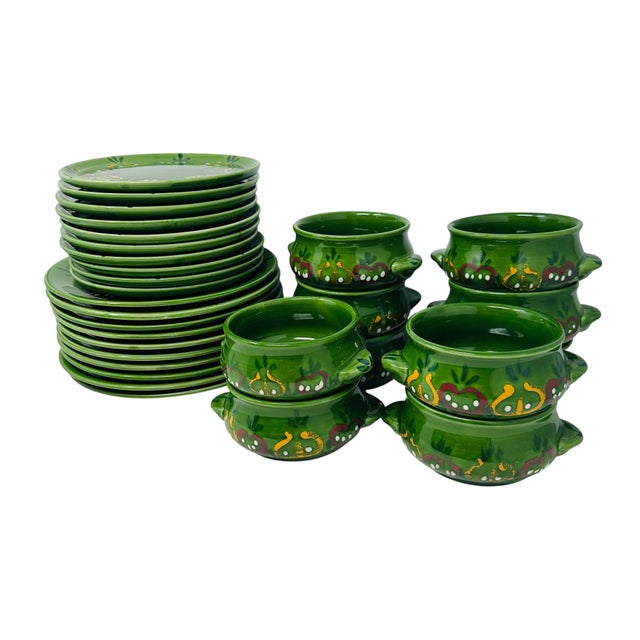 Mid-Century Modern Pristine 1960s Zeller Keramik "Halali" Brunch Service for 10 - 30 PCS For Sale - Image 3 of 18