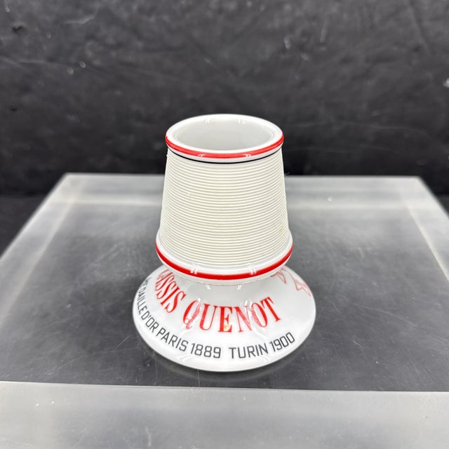 Antique French Cassis Quenot Match Holder With Striker. As found in France, this colorful and classic red and white...